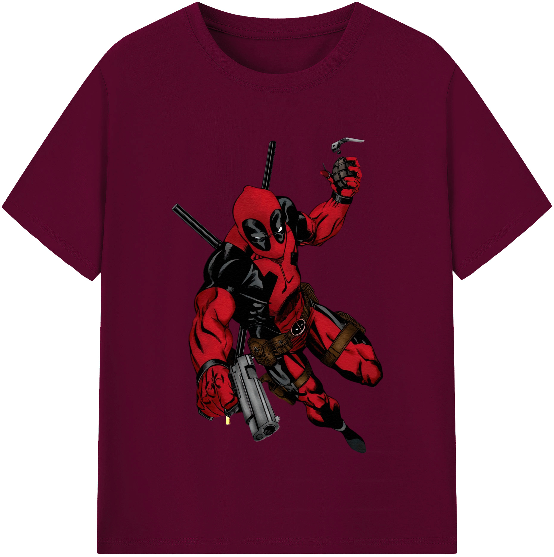 （画像用） Deadpool デッドプール レディースカジュアルプリントTシャツ（綿100％）